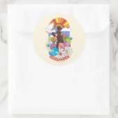 Het Zelfmoordplein | Vreemdelingenbloemen en zonne Ronde Sticker (Tas)