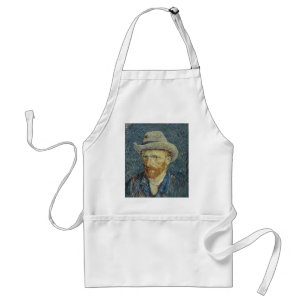 Het ZelfPortret van Vincent van Gogh met Grijs Standaard Schort