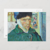 Het ZelfPortret van Vincent van Gogh met Verbonden Briefkaart (Voorkant / Achterkant)