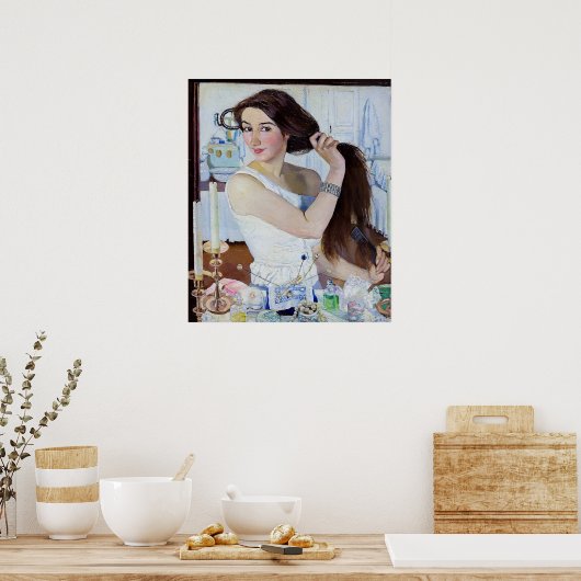 Het zelfportret van Zinaida Serebriakova Poster (Keuken)