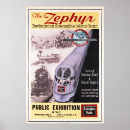 Het ZEPHYR-motortreinstel voor  Poster en