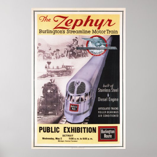 Het ZEPHYR-motortreinstel voor  Poster en (Voorkant)