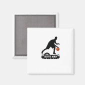 Het zesde Man basketbal silhouet Magneet (Voorkant / Achterkant)