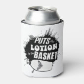 Het zet de lotion in de krommel blikjeskoeler (Blikje Voorkant)