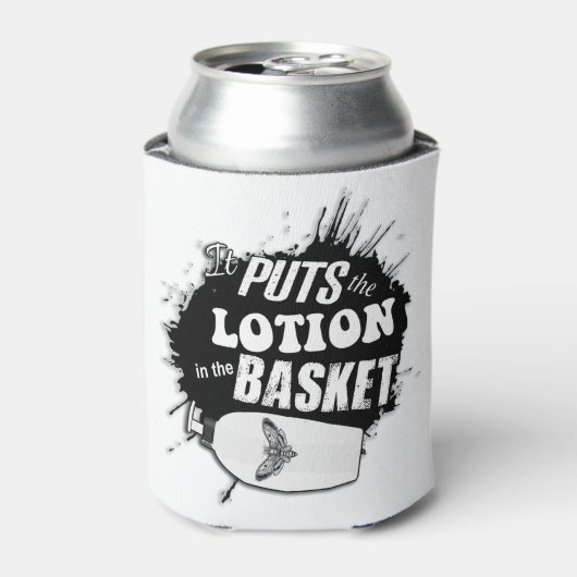 Het zet de lotion in de krommel blikjeskoeler (Blikje Voorkant)