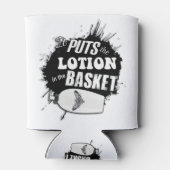 Het zet de lotion in de krommel blikjeskoeler (Achterkant)