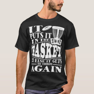 Het zet het in de schijf Golf Player van de Basket T-shirt