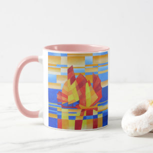 Het zeuren op de zeven Zeeen zo blauwe Abstracte C Mok