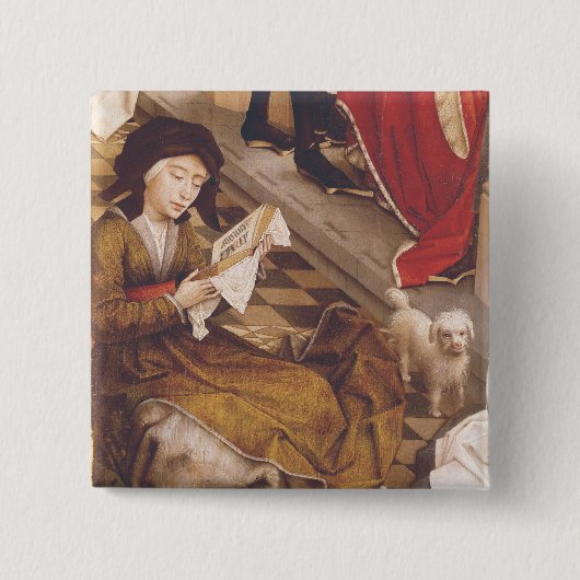 Het Zeven Heiligse Altarstuk 2 Vierkante Button 5,1 Cm (Voorkant)