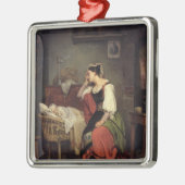 Het zieke kind metalen ornament (Links)