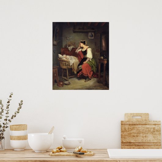 Het zieke kind poster (Keuken)