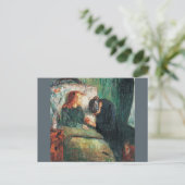 Het zieke kind van Edvard Munch, shows Sofie bij h Briefkaart (Staand voorkant)