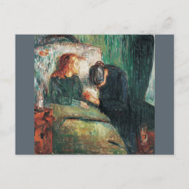 Het zieke kind van Edvard Munch, shows Sofie bij h Briefkaart