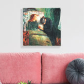 Het zieke kind van Edvard Munch, shows Sofie bij h Canvas Afdruk (Insitu (Woonkamer))
