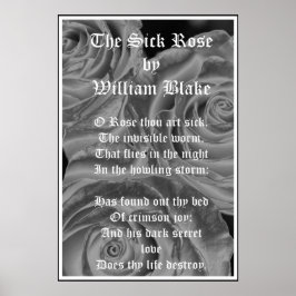 Het zieke Roos, William Blake, Gothische Rozen Poster