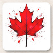 Het zielenblad van Canada Bier Onderzetter (Voorkant)