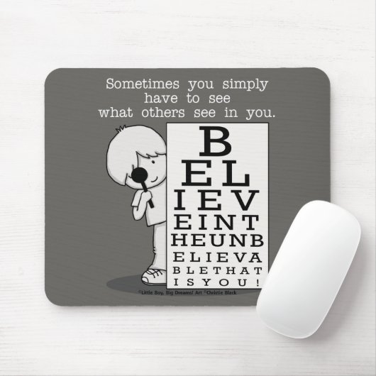 Het zien is het Believing-Oog Grafiek Muismat (Met muis)