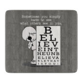 Het zien is het Believing-Oog Grafiek Snijplank (Voorkant)