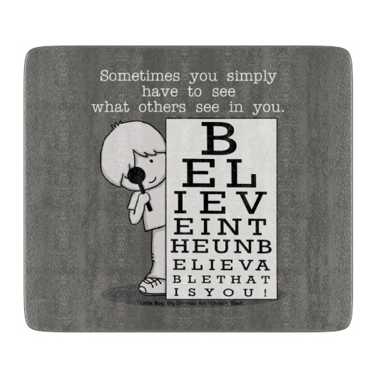 Het zien is het Believing-Oog Grafiek Snijplank (Voorkant)