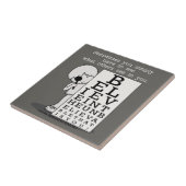 Het zien is het Believing-Oog Grafiek Tegeltje (Zijkant)