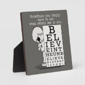 Het zien is het Believing-Ooggrafiek Fotoplaat (Voorkant)