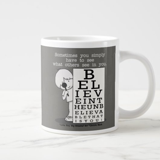 Het zien is het Believing-Ooggrafiek Grote Koffiekop (Rechts)