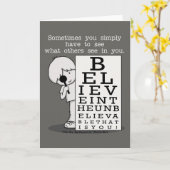 Het zien is het Believing-Ooggrafiek Kaart (Gele Bloem)