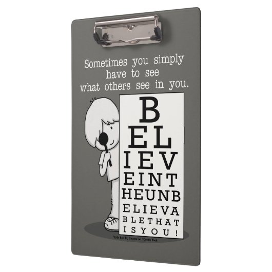 Het zien is het Believing-Ooggrafiek Klembord (Links)