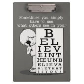 Het zien is het Believing-Ooggrafiek Klembord (Voorkant)