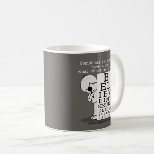 Het zien is het Believing-Ooggrafiek Koffiemok (Voorkant rechts)