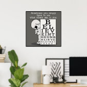 Het zien is het Believing-Ooggrafiek Poster (Thuiskantoor)