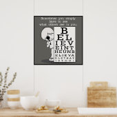Het zien is het Believing-Ooggrafiek Poster (Keuken)