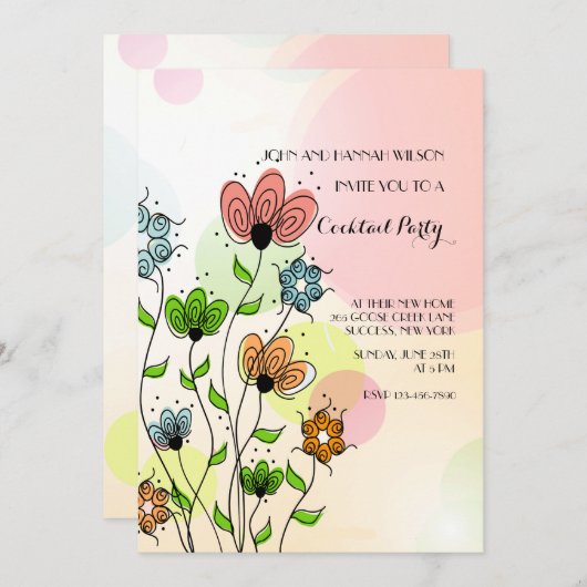 Het zien van de Uitnodiging van Spots (Voorkant / Achterkant)