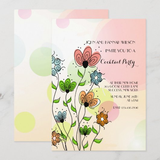 Het zien van de Uitnodiging van Spots (Voorkant / Achterkant)