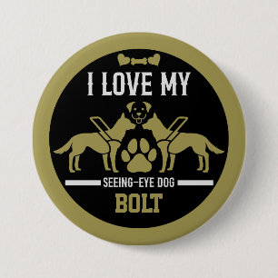 Het zien van Eye Dog Gift Ronde Button 7,6 Cm