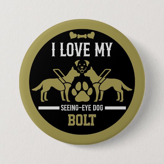 Het zien van Eye Dog Gift Ronde Button 7,6 Cm (Voorkant)