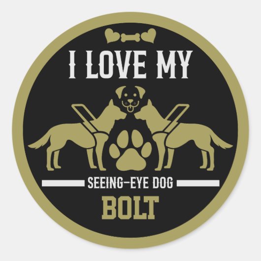 Het zien van Eye Dog Gift Ronde Sticker (Voorkant)