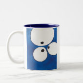 Het zien van Oog aan Oog aan Oog, Blauw, Mok (Links)