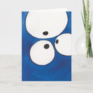 Het zien van Oogoog aan Oogoog, Blauw, Notecard Kaart