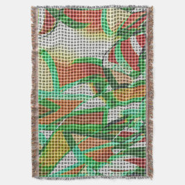 Het ziet eruit als een geweven mandje boven een fo deken