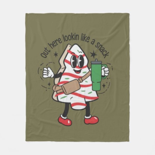 Het ziet eruit als een snack kerstboom taart fleece deken (Voorkant)