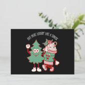 Het ziet eruit als een snack kerstboom taart kaart (Staand voorkant)