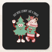 Het ziet eruit als een snack kerstboom taart kartonnen onderzetters (Voorkant)