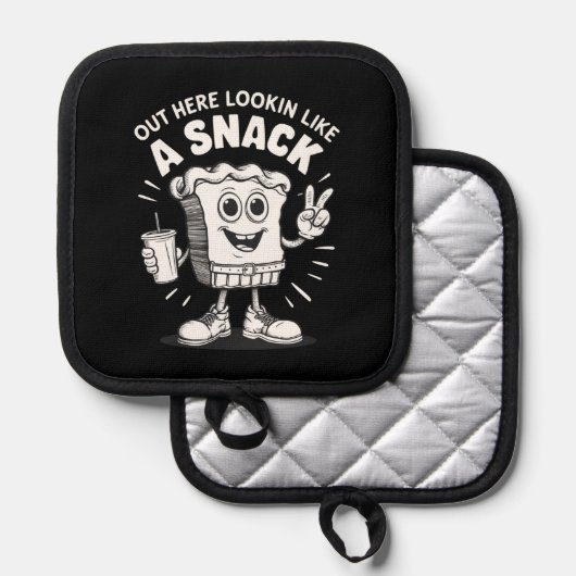 Het ziet eruit als een snack kerstboom taart pannenlap (Voorkant / Achterkant)