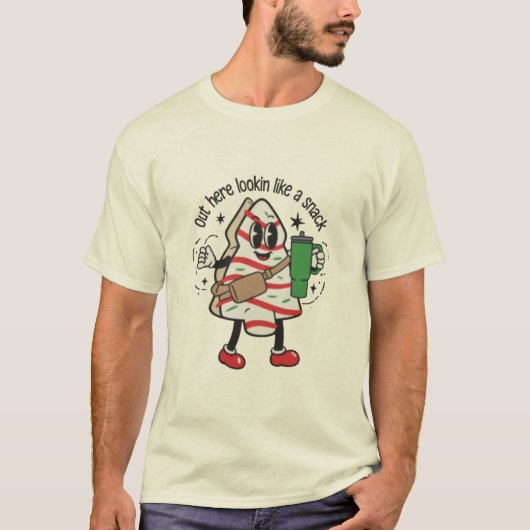 Het ziet eruit als een snack kerstboom taart t-shirt (Voorkant)