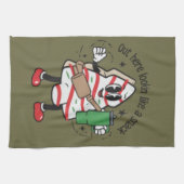 Het ziet eruit als een snack kerstboom taart theedoek (Horizontaal)