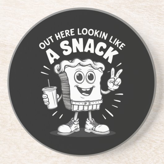 Het ziet eruit als een snack kerstboom taart zandsteen onderzetter (Voorkant)