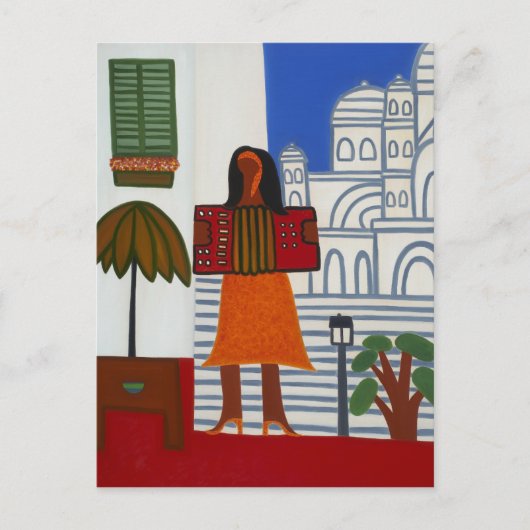 Het zigeunermeisje voor Sacre Coeur 2006 Briefkaart (Voorkant)