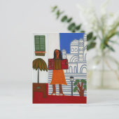 Het zigeunermeisje voor Sacre Coeur 2006 Briefkaart (Staand voorkant)