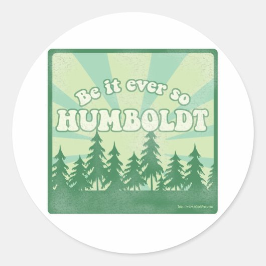 Het zij zo Humboldt Ronde Sticker (Voorkant)